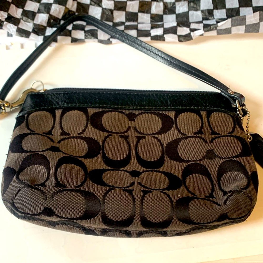 Coach Black Wristlet